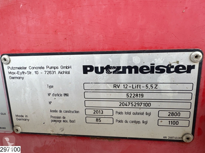 Náhradní díly stavba Putzmeister RV 12 Lift 5.5 Z