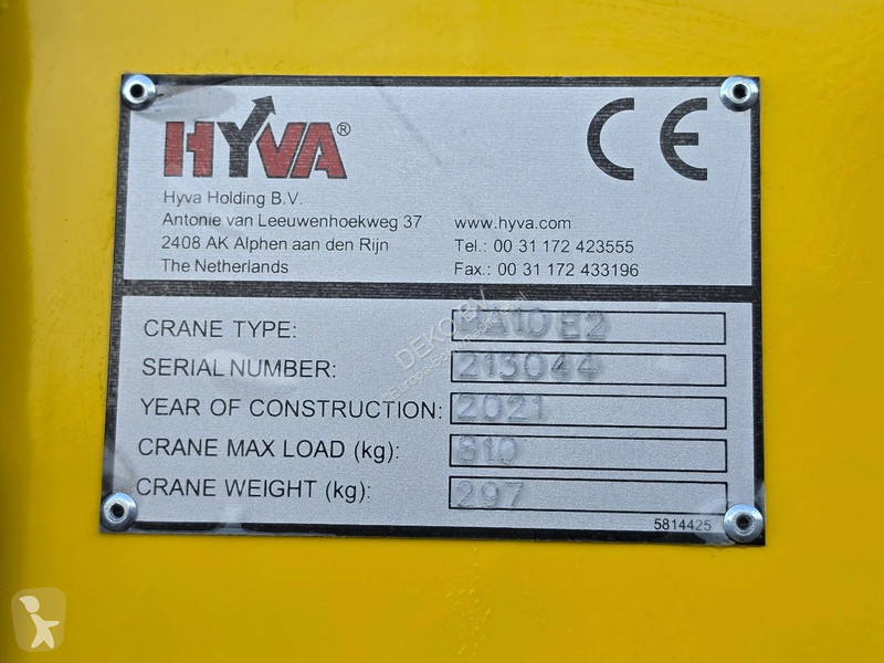 Teherautó felszerelések Hyva HA 10 E2 New crane...