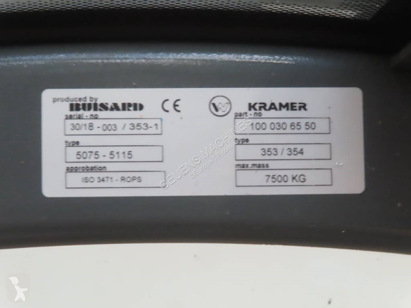 Losse onderdelen bouwmachines Kramer 353-354