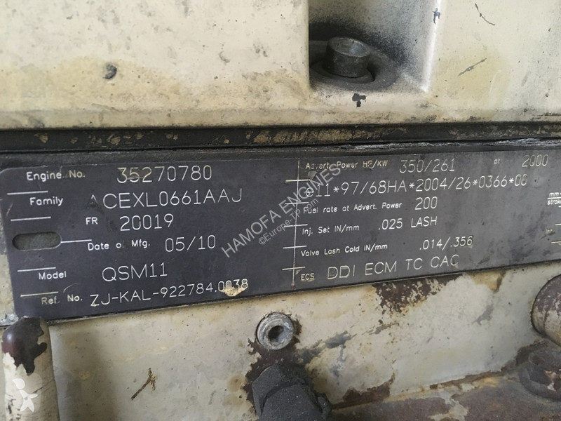 Recambios maquinaria OP Cummins QSM11 CPL8544...