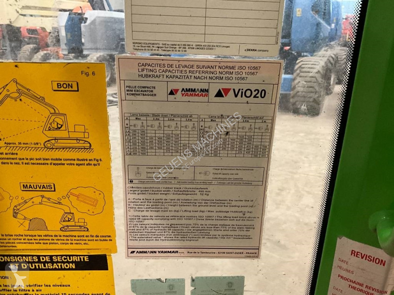 Losse onderdelen bouwmachines Yanmar Vio 20 /...