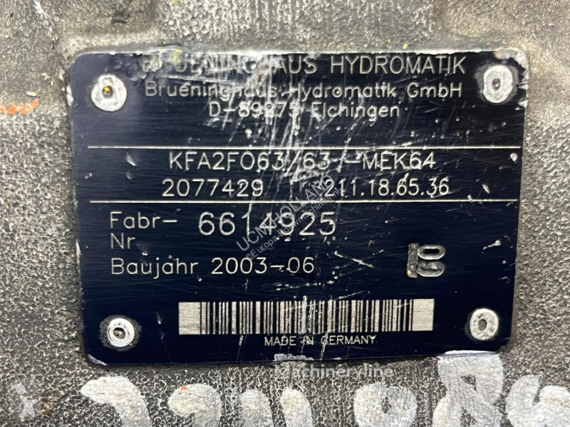 قطع غيار الأشغال العمومية Hydromatik Pompe à...