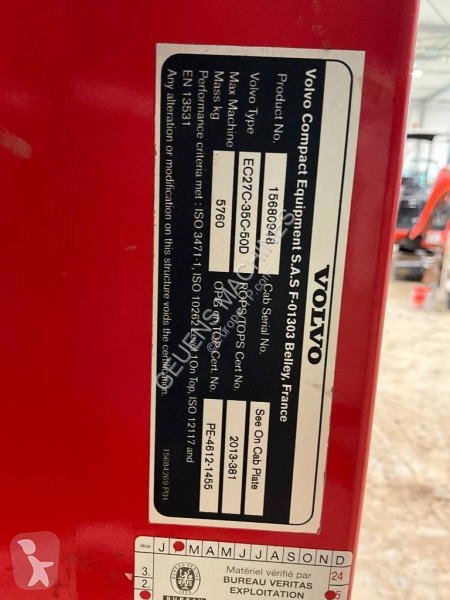 قطع غيار الأشغال العمومية Volvo EC27C/EC35C/ECR50D