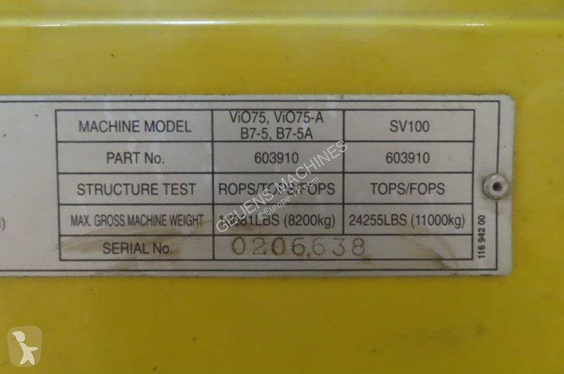 Losse onderdelen bouwmachines Yanmar Vio 75/