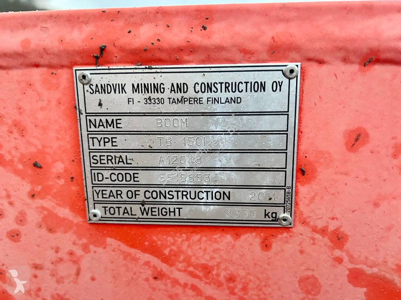 Boormachine, heistelling, sleuvenfrees Sandvik...