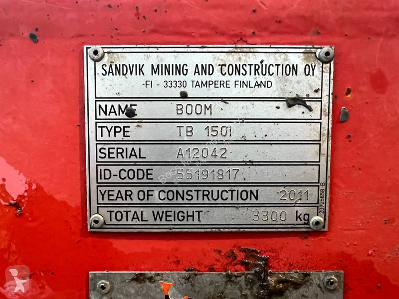 Boormachine, heistelling, sleuvenfrees Sandvik...