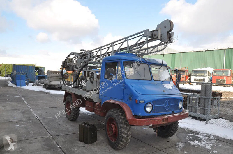 Bore-, hamre-, skæremaskine Unimog Mercedes...