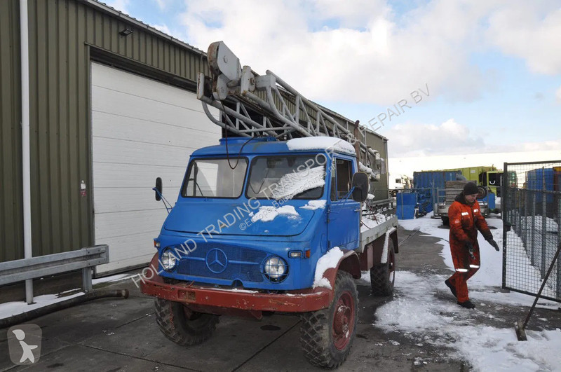 Bore-, hamre-, skæremaskine Unimog Mercedes...
