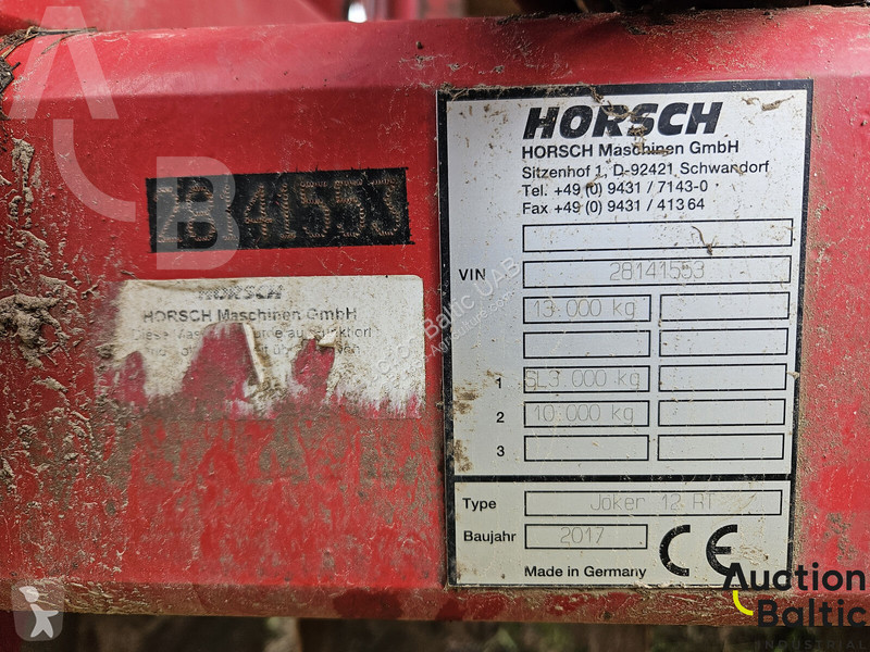 Ferramenta do solo não motorizado  Horsch Joker...