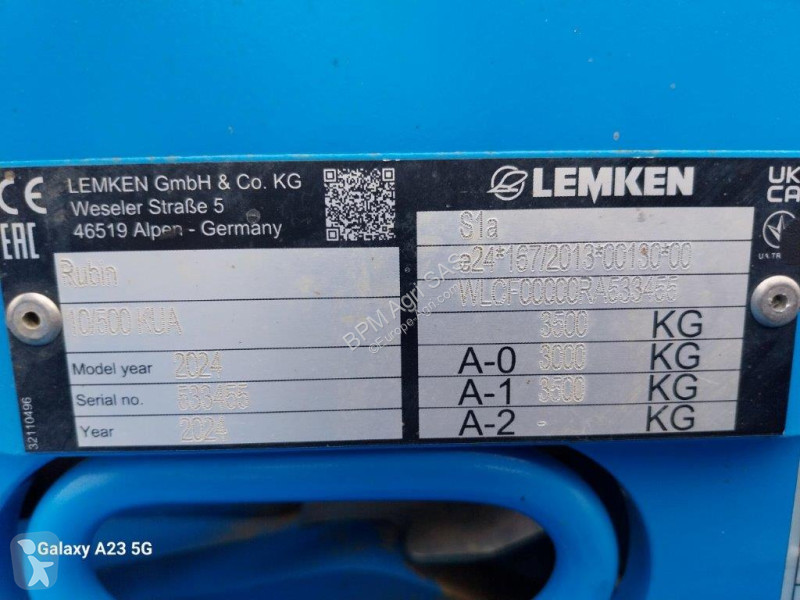 Outils du sol non animés Lemken