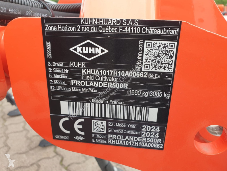 Outils du sol non animés Kuhn Prolander 500R