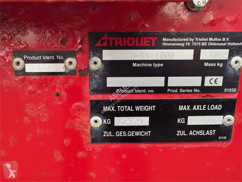 Distribution de fourrage Trioliet Triomix S1-1000