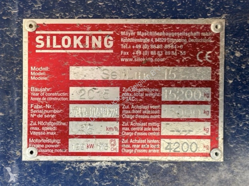 Distribution de fourrage Siloking Selfline 15