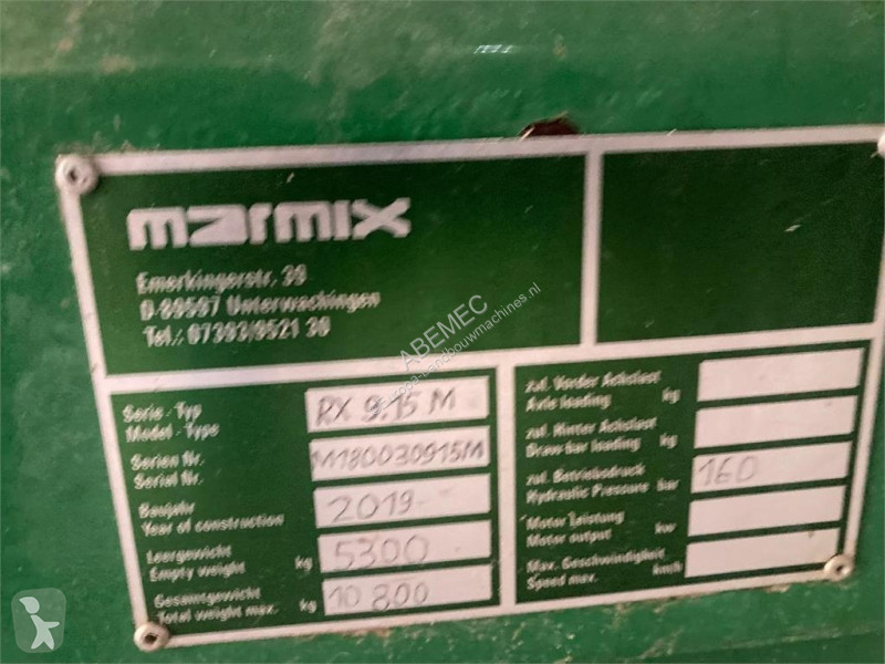 Distribuição forragens Marmix RX 9.15