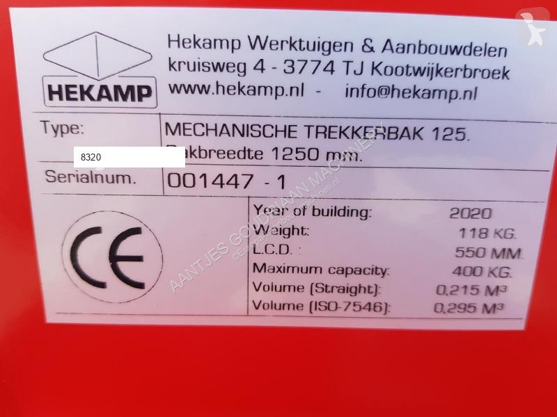 Utrustning  Mechanische kiepbak 125