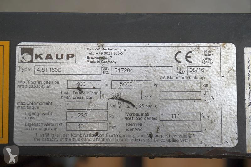 Echipamente pentru manipulare Kaup  4,8T160B