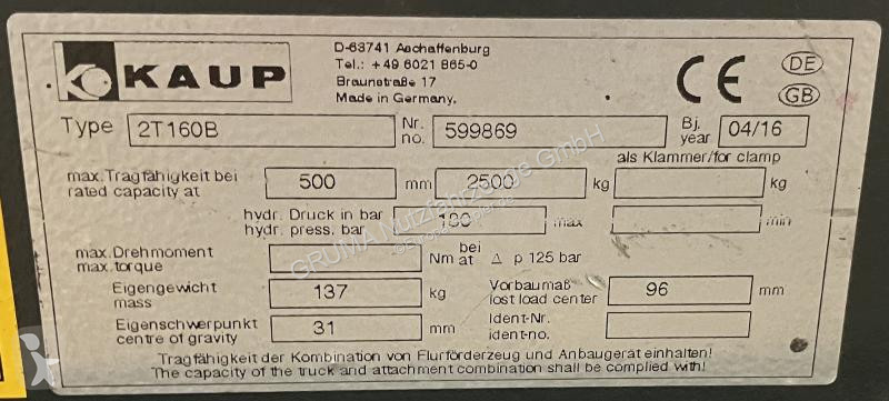 Echipamente pentru manipulare Kaup  2T160B