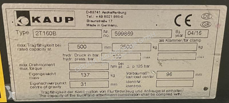 تجهيزات المناولة Kaup  2T160B