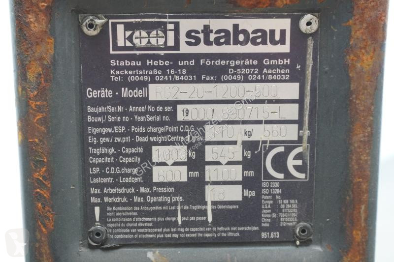 Manipulačné príslušenstvo   Stabau RG2-20-1200-500