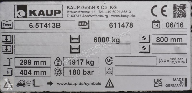 تجهيزات المناولة Kaup  6,5T413B