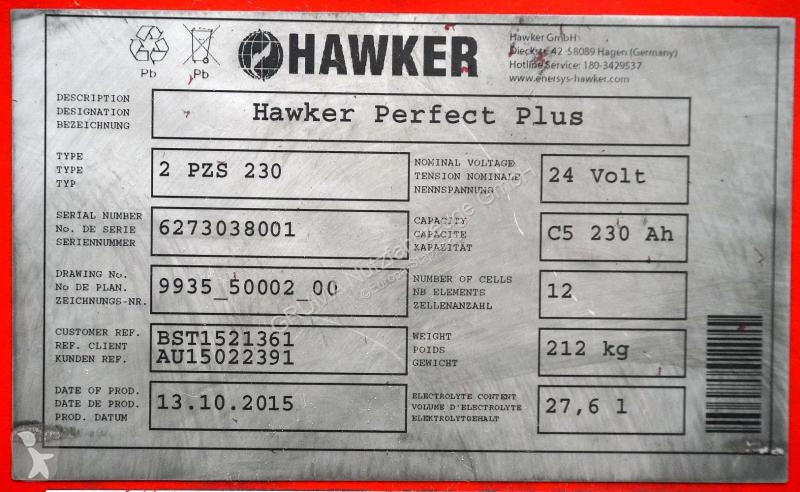 Magazijnmachines Hawker  24 Volt 2 PzS 230 Ah