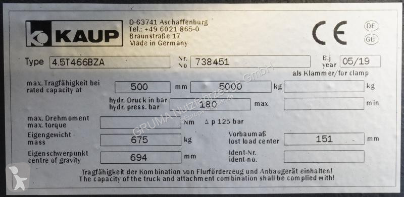Echipamente pentru manipulare Kaup  4.5T466BZA