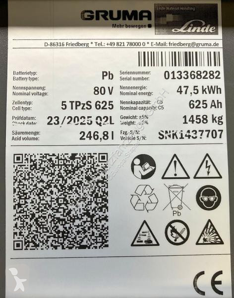 Håndteringsudstyr   80 Volt 5 PzS 625 Ah