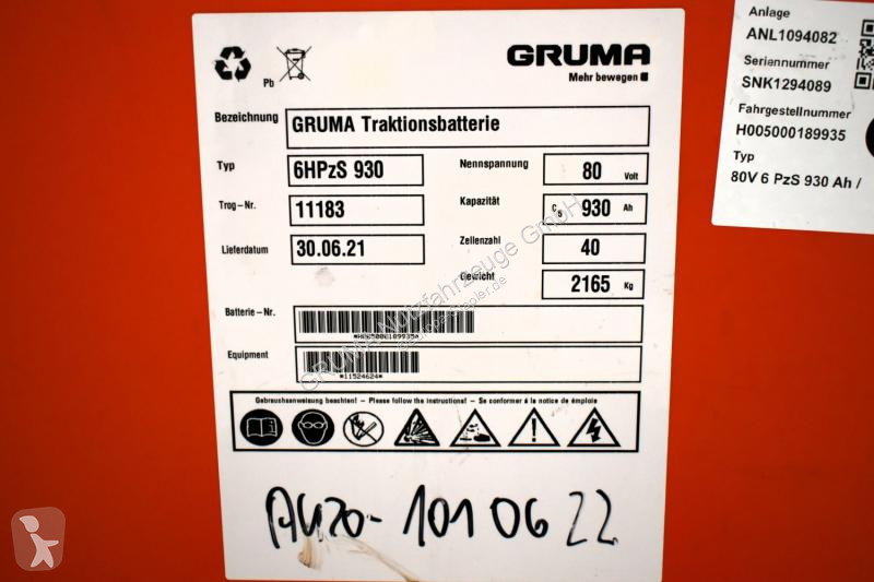 Manipulačné príslušenstvo   80 Volt 6 PzS 930 Ah