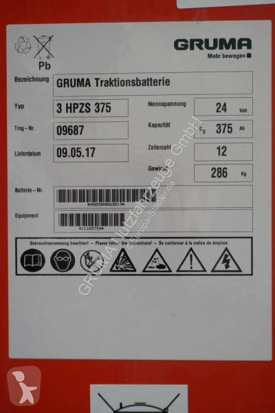 Manipulačné príslušenstvo   24 Volt 3 PzS 375 Ah