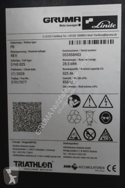 Manipulačné príslušenstvo   48 Volt 5 PzS 625 Ah
