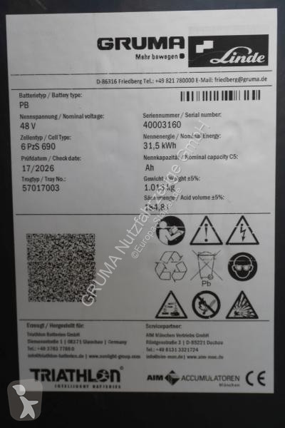 Manipulačné príslušenstvo   48 Volt 6 PzS 690 Ah