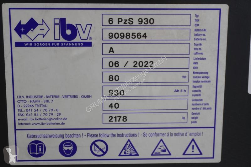 Manipulačné príslušenstvo   80 Volt 6 PzS 930 Ah