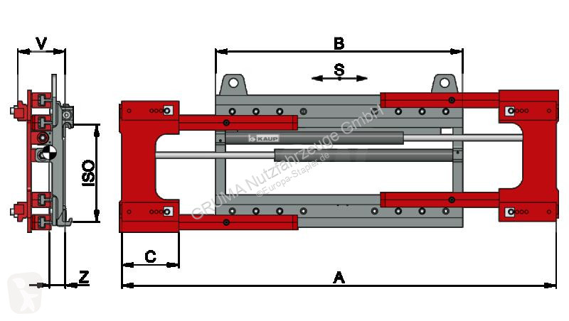 تجهيزات المناولة Kaup  4.8T410Z, Breite 1.330 mm