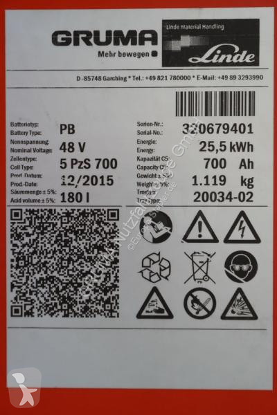 Manipulačné príslušenstvo   48 Volt 5 PzS 700 Ah
