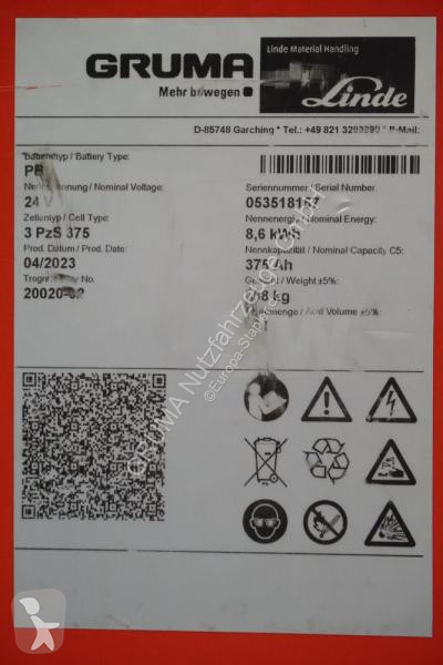 تجهيزات المناولة   24 Volt 3 PzS 375 Ah