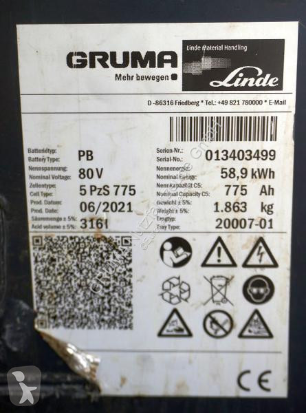 Equipamiento de manutención   80 Volt 5 PzS 775 Ah