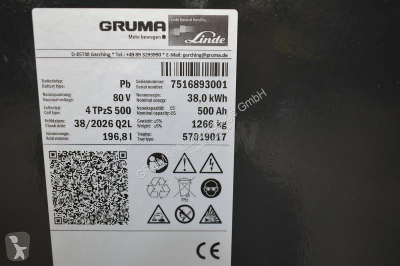 Equipamiento de manutención   80 Volt 4 PzS 500 Ah