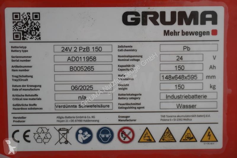 24 Volt 2 PzB 150 Ah handling equipment