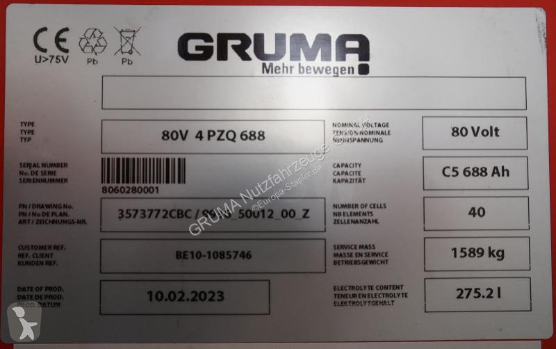 Manipulačné príslušenstvo   80 Volt 4 PzQ 688 Ah