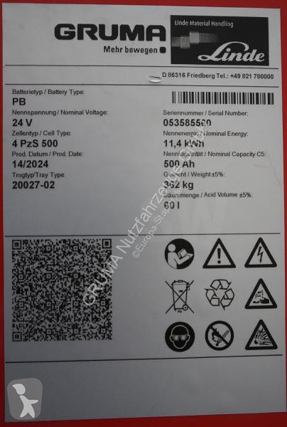 Manipulačné príslušenstvo   24 Volt 4 PzS 500 Ah