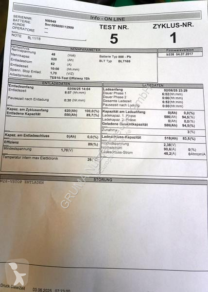 تجهيزات المناولة   48 Volt 4 PzS 620 Ah