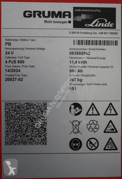 تجهيزات المناولة   24 Volt 4 TPzS 500 Ah