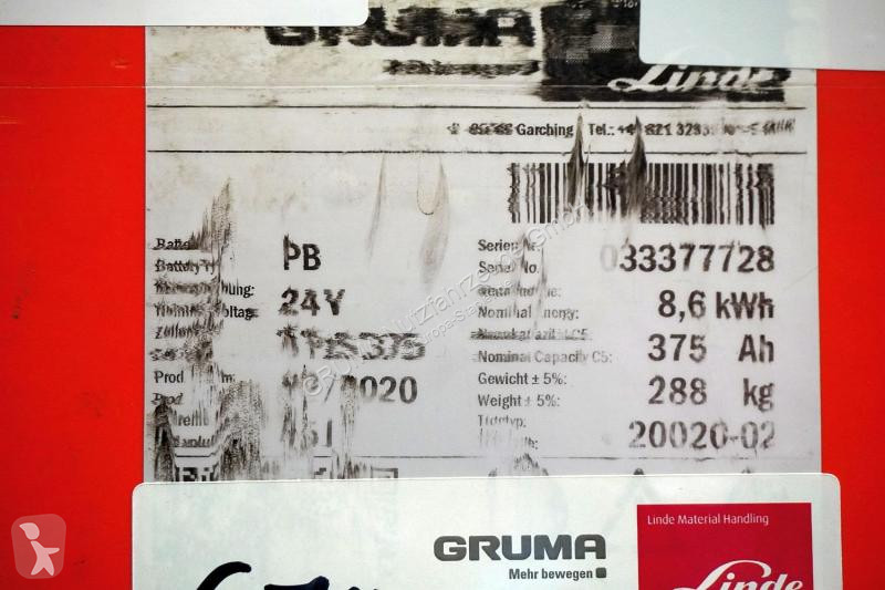 Magazijnmachines   24 Volt 3 PzS 375 Ah