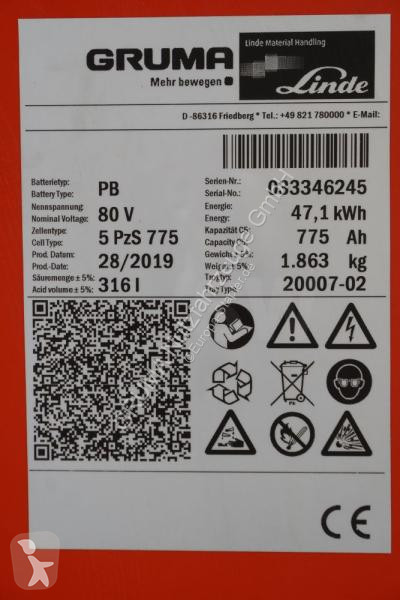 Manipulačné príslušenstvo   80 Volt 5 PzS 775 Ah