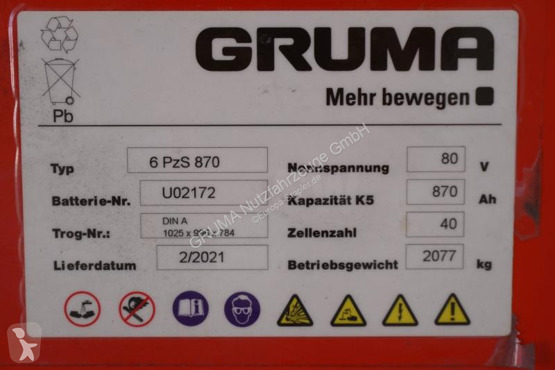 Manipulačné príslušenstvo   80 Volt 6 PzS 870 Ah