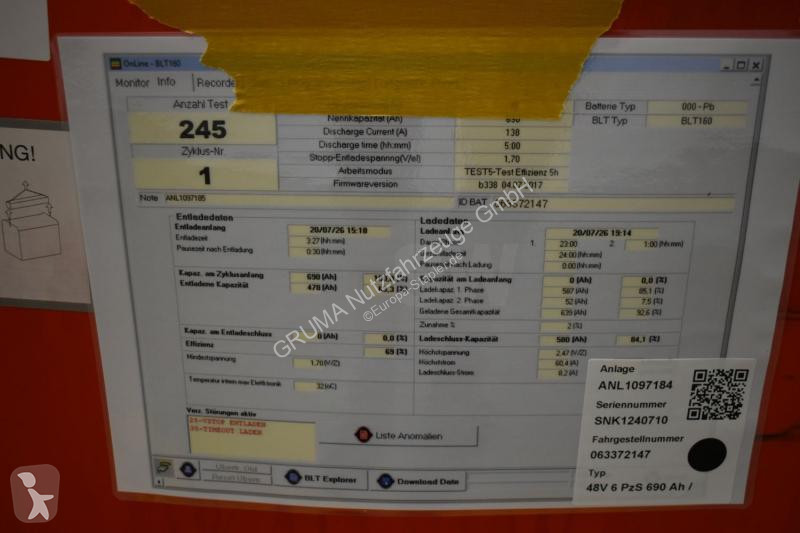 تجهيزات المناولة   48 Volt 6 PzS 690 Ah