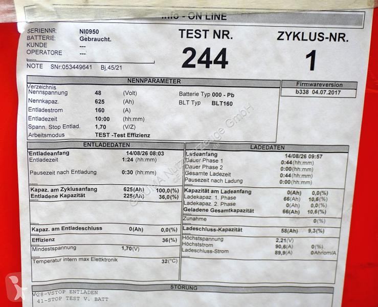 Equipamiento de manutención   48 Volt 5 PzS 625 Ah