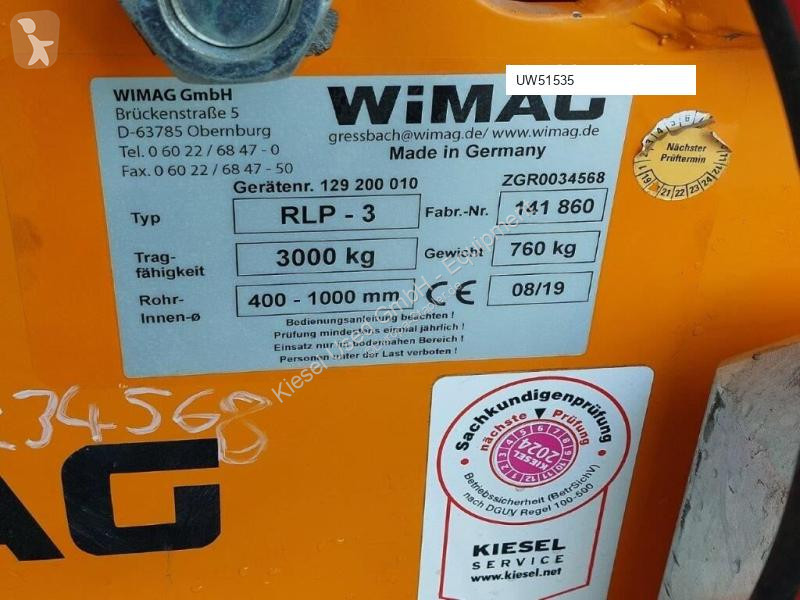 تجهيزات الأشغال العمومية  Wimag RLP3 Rohrgreifer