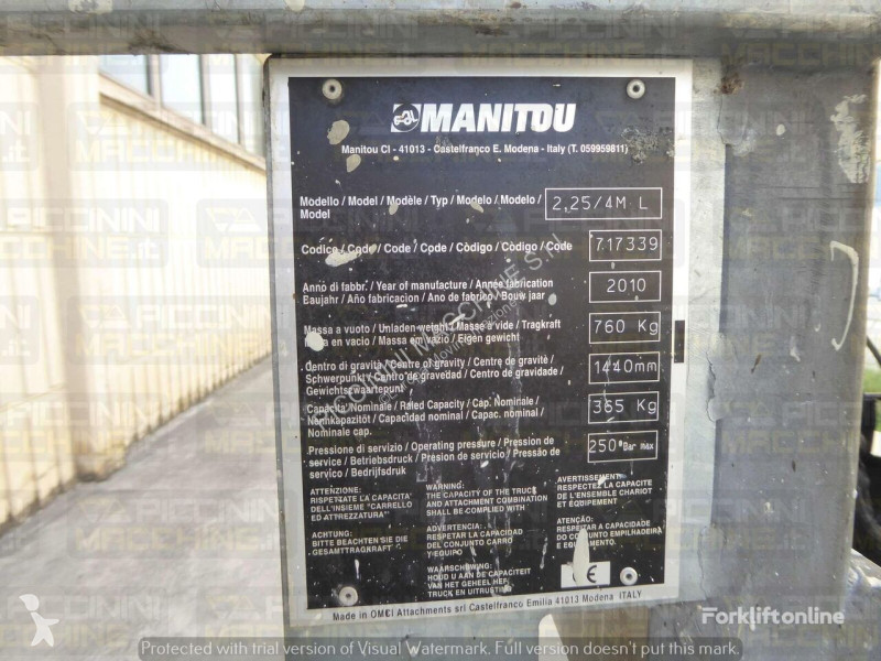 تجهيزات المناولة Manitou 2,25-4 M L