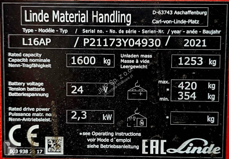 Самоходная тележка Linde L 16 AP  TR5400